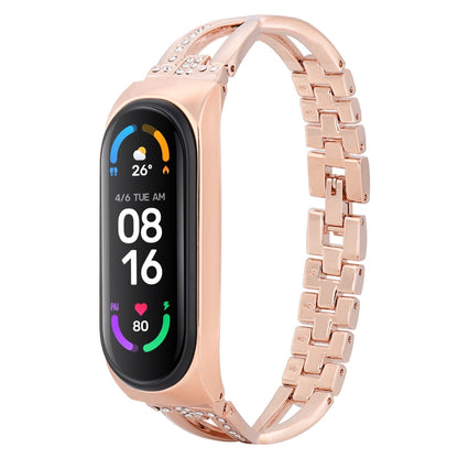 Bracelet de rechange en alliage de diamants en forme de X, For Xiaomi Mi Band 6 / 5, For Xiaomi Mi Band 4 / 3