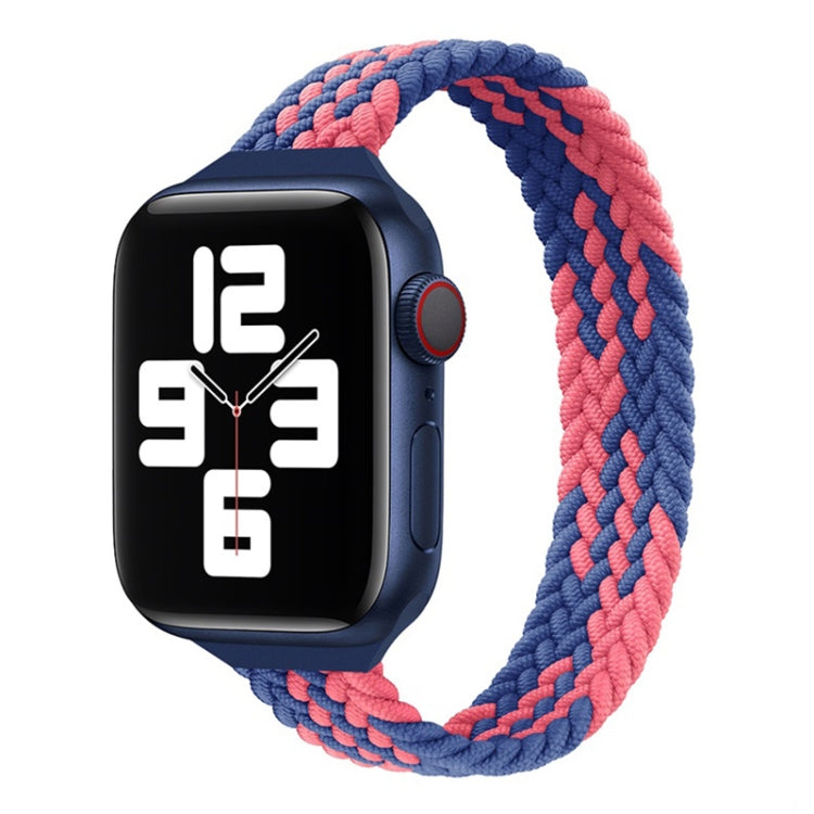 Bracelet de montre de remplacement tressé en nylon à boucle unique de petite taille pour la série Apple Watch, XS 130mm, XS 135mm, 7 41mm / 6&SE&5&4 40mm / 3&2&1 38mm