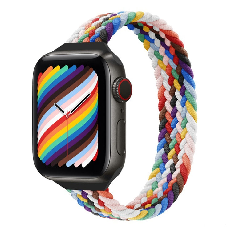Bracelet de montre de remplacement tressé en nylon à boucle unique de petite taille pour la série Apple Watch, XS 130mm, XS 135mm, 7 41mm / 6&SE&5&4 40mm / 3&2&1 38mm