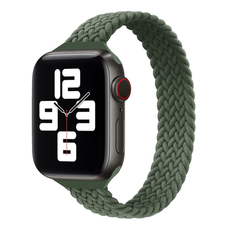 Bracelet de montre de remplacement tressé en nylon à boucle unique de petite taille pour la série Apple Watch, XS 130mm, XS 135mm, 7 41mm / 6&SE&5&4 40mm / 3&2&1 38mm