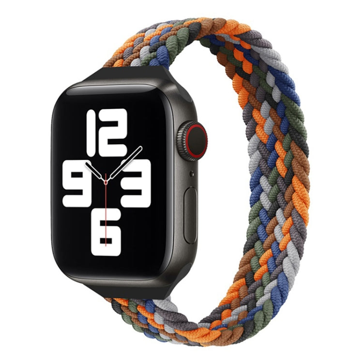Bracelet de montre de remplacement tressé en nylon à boucle unique de petite taille pour la série Apple Watch, XS 130mm, XS 135mm, 7 41mm / 6&SE&5&4 40mm / 3&2&1 38mm