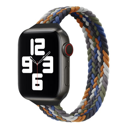 Bracelet de montre de remplacement tressé en nylon à boucle unique de petite taille pour la série Apple Watch, XS 130mm, XS 135mm, 7 41mm / 6&SE&5&4 40mm / 3&2&1 38mm