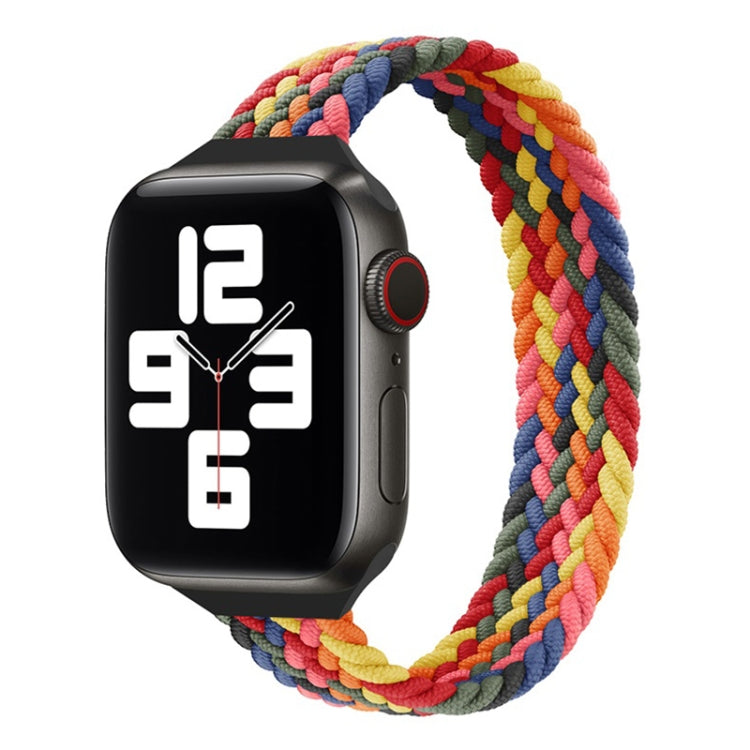 Bracelet de montre de remplacement tressé en nylon à boucle unique de petite taille pour la série Apple Watch, XS 130mm, XS 135mm, 7 41mm / 6&SE&5&4 40mm / 3&2&1 38mm