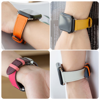 Bracelet de montre en cuir de vachette avec fermoir papillon, For Apple Watch Series 8&7 41mm / SE 2&6&SE&5&4 40mm / 3&2&1 38mm, For Apple Watch Series 6&SE&5&4 44mm / 3&2&1 42mm, For Apple Watch Series 6&SE& 5&4 40mm / 3 & 2 & 1 38mm