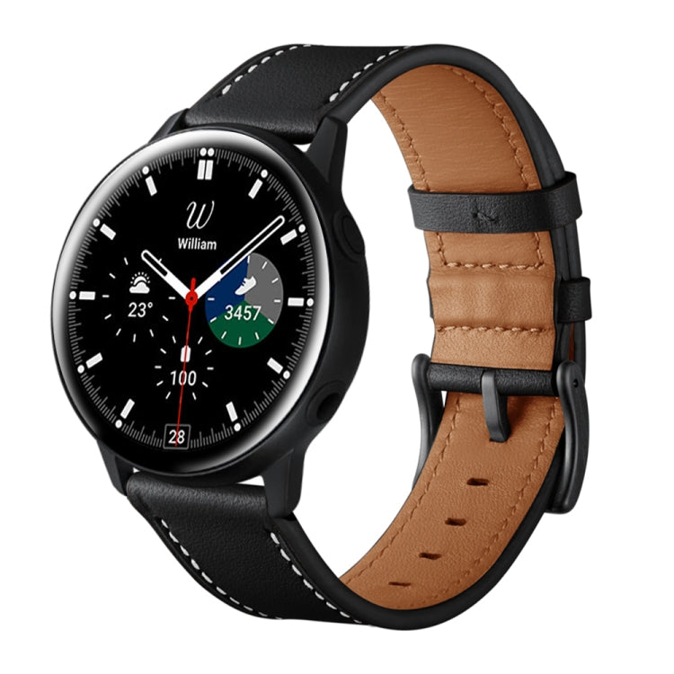 Bracelet de montre en cuir de remplacement, For Samsung Galaxy Watch 3 41mm, For Samsung Galaxy Watch 3 45mm, For Samsung Galaxy Watch 42mm, For Samsung Galaxy Watch 46mm