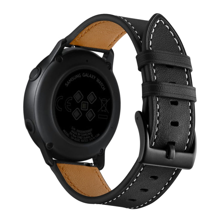Bracelet de montre en cuir de remplacement, For Samsung Galaxy Watch 3 41mm, For Samsung Galaxy Watch 3 45mm, For Samsung Galaxy Watch 42mm, For Samsung Galaxy Watch 46mm