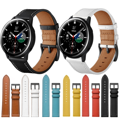 Bracelet de montre en cuir de remplacement, For Samsung Galaxy Watch 3 41mm, For Samsung Galaxy Watch 3 45mm, For Samsung Galaxy Watch 42mm, For Samsung Galaxy Watch 46mm