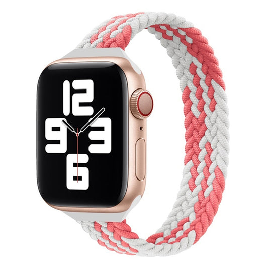 Bracelet de montre de remplacement tressé en nylon à boucle unique de petite taille pour Apple Watch Series 7 45mm / 6 & SE & 5 & 4 44mm / 3 & 2 & 1 42mm, S 145mm, M 155mm, L 165mm