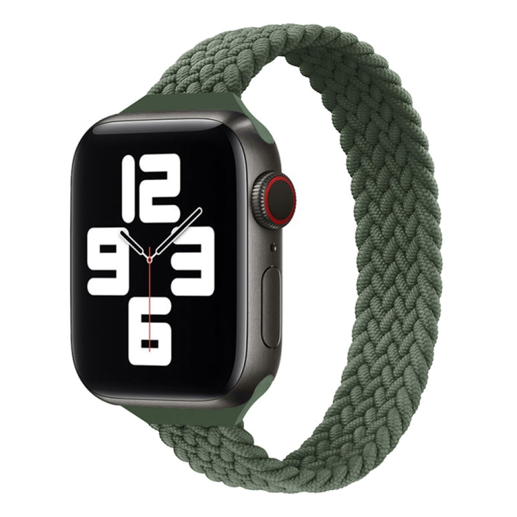 Bracelet de montre de remplacement tressé en nylon à boucle unique de petite taille pour Apple Watch Series 7 45mm / 6 & SE & 5 & 4 44mm / 3 & 2 & 1 42mm, S 145mm, M 155mm, L 165mm