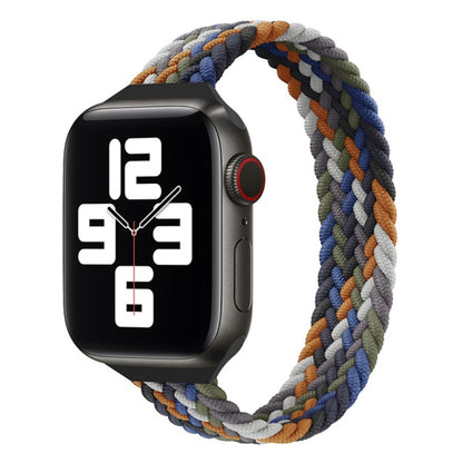 Bracelet de montre de remplacement tressé en nylon à boucle unique de petite taille pour Apple Watch Series 7 45mm / 6 & SE & 5 & 4 44mm / 3 & 2 & 1 42mm, S 145mm, M 155mm, L 165mm