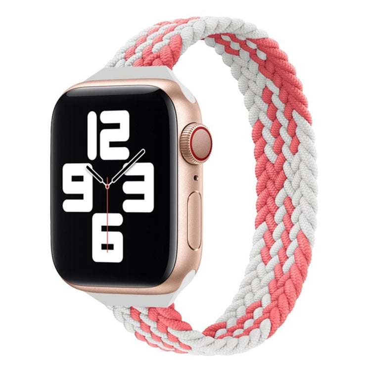 Bracelet de montre de remplacement tressé en nylon à boucle unique de petite taille pour Apple Watch Series 7 45mm / 6 & SE & 5 & 4 44mm / 3 & 2 & 1 42mm, S 145mm, M 155mm, L 165mm