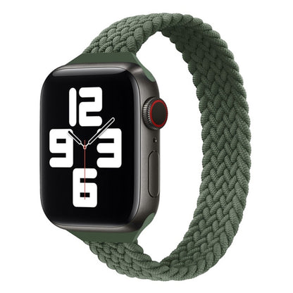 Bracelet de montre de remplacement tressé en nylon à boucle unique de petite taille pour Apple Watch Series 7 45mm / 6 & SE & 5 & 4 44mm / 3 & 2 & 1 42mm, S 145mm, M 155mm, L 165mm