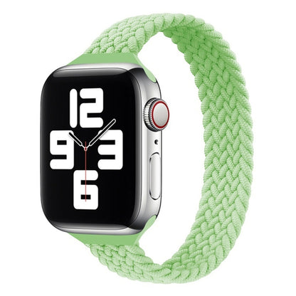 Bracelet de montre de remplacement tressé en nylon à boucle unique de petite taille pour Apple Watch Series 7 45mm / 6 & SE & 5 & 4 44mm / 3 & 2 & 1 42mm, S 145mm, M 155mm, L 165mm
