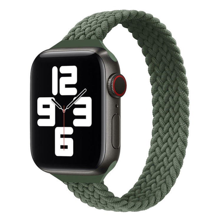 Bracelet de montre de remplacement tressé en nylon à boucle unique de petite taille pour Apple Watch Series 7 45mm / 6 & SE & 5 & 4 44mm / 3 & 2 & 1 42mm, S 145mm, M 155mm, L 165mm