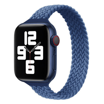Bracelet de montre de remplacement tressé en nylon à boucle unique de petite taille pour Apple Watch Series 7 45mm / 6 & SE & 5 & 4 44mm / 3 & 2 & 1 42mm, S 145mm, M 155mm, L 165mm