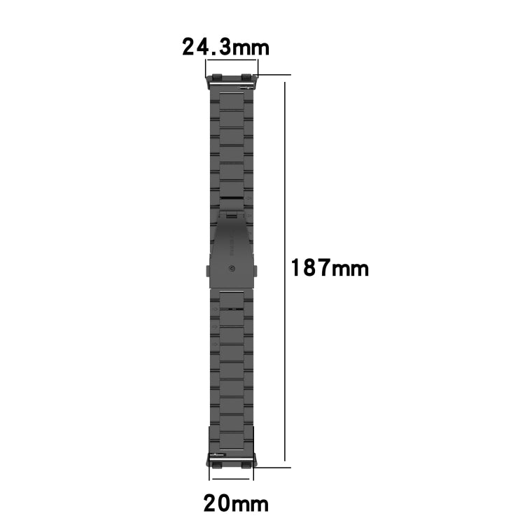 Bracelet de montre en acier inoxydable à trois perles, For OPPO Watch 2 42mm, For OPPO Watch 2 46mm