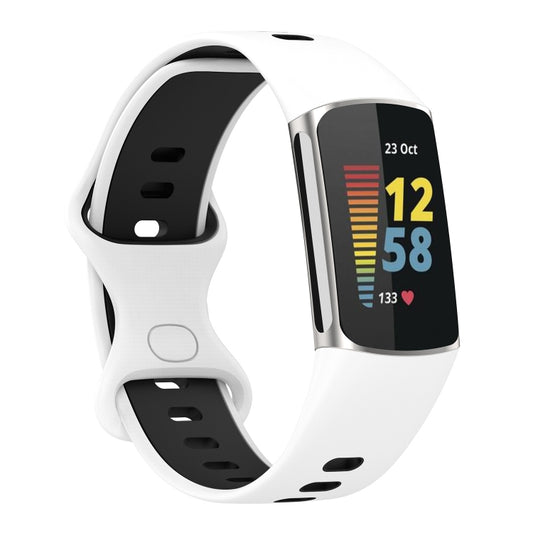Bracelet de montre en silicone bicolore, For Fitbit Charge 5