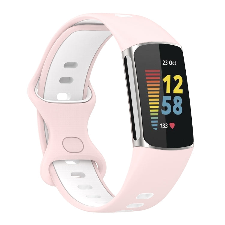 Bracelet de montre en silicone bicolore, For Fitbit Charge 5