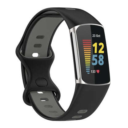 Bracelet de montre en silicone bicolore, For Fitbit Charge 5