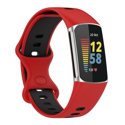 Bracelet de montre en silicone bicolore, For Fitbit Charge 5