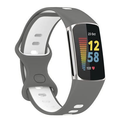 Bracelet de montre en silicone bicolore, For Fitbit Charge 5
