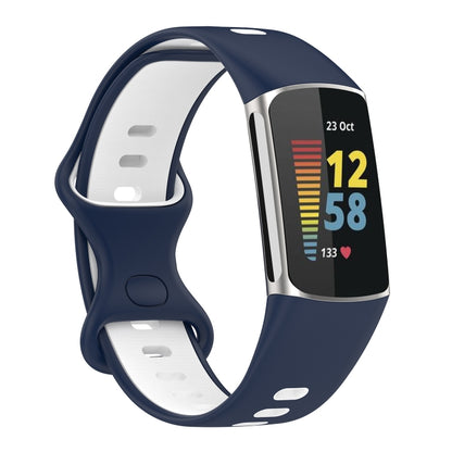 Bracelet de montre en silicone bicolore, For Fitbit Charge 5