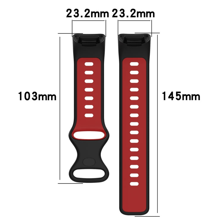 Bracelet de montre en silicone bicolore, For Fitbit Charge 5