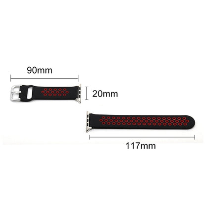 Bracelet de remplacement en silicone pour Apple Watch Series, 7 41mm / 6&SE&5&4 40mm / 3&2&1 38mm, 7 45mm / 6&SE&5&4 44mm / 3&2&1 42mm