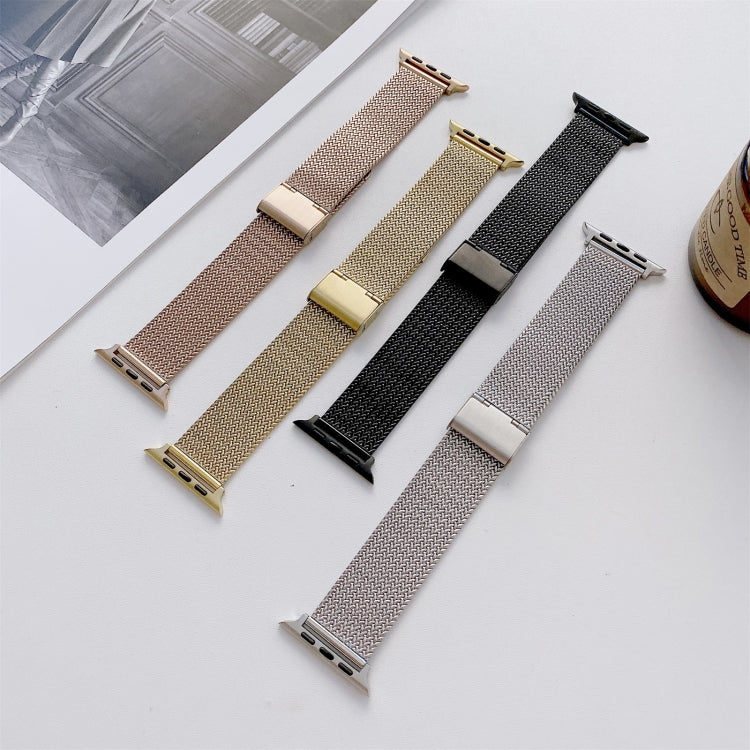 Bracelet de montre de remplacement en acier droit avec boucle en forme de V pour la série Apple Watch, 7 41mm / 6&SE&5&4 40mm / 3&2&1 38mm, 7 45mm / 6&SE&5&4 44mm / 3&2&1 42mm