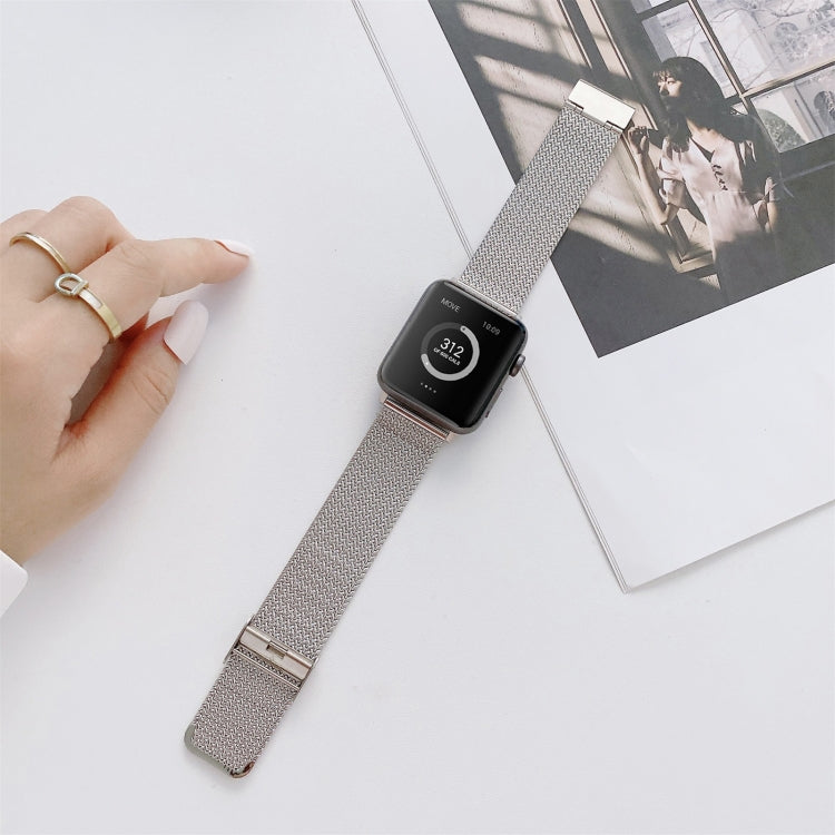 Bracelet de montre de remplacement en acier droit avec boucle en forme de V pour la série Apple Watch, 7 41mm / 6&SE&5&4 40mm / 3&2&1 38mm, 7 45mm / 6&SE&5&4 44mm / 3&2&1 42mm