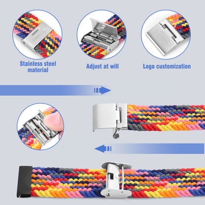 Sangle universelle à boucle métallique tressée en nylon de 22 mm, 22mm