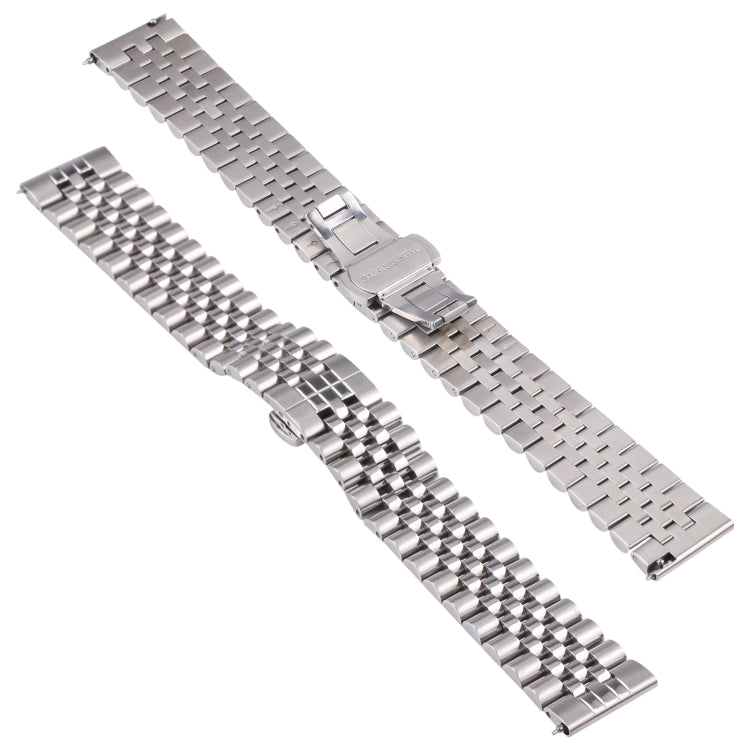 Bracelet de rechange en acier inoxydable à cinq billes, 20mm, 22mm