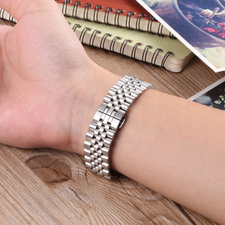 Bracelet de rechange en acier inoxydable à cinq billes, 20mm, 22mm