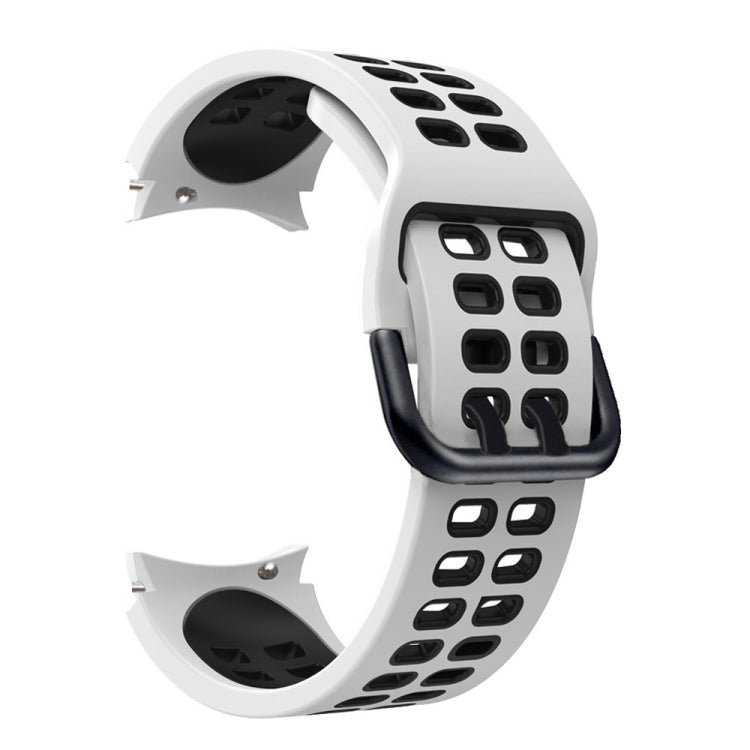 Bracelet de rechange en silicone bicolore à trou à double rangée, For Samsung Galaxy Watch4 40mm / 44mm