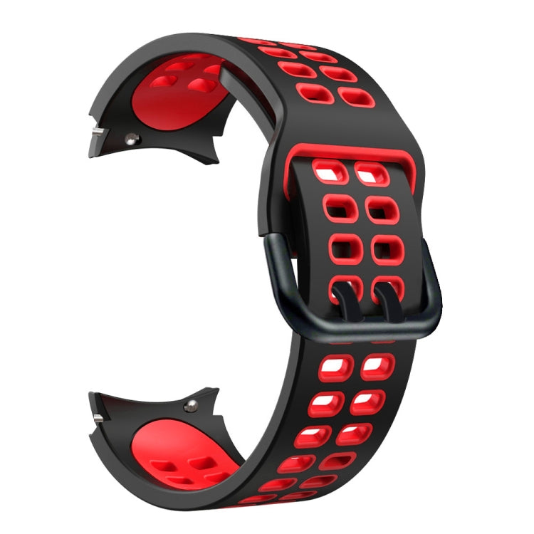 Bracelet de rechange en silicone bicolore à trou à double rangée, For Samsung Galaxy Watch4 40mm / 44mm