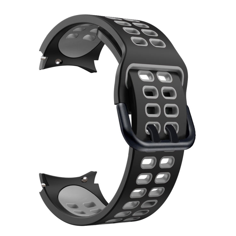 Bracelet de rechange en silicone bicolore à trou à double rangée, For Samsung Galaxy Watch4 40mm / 44mm