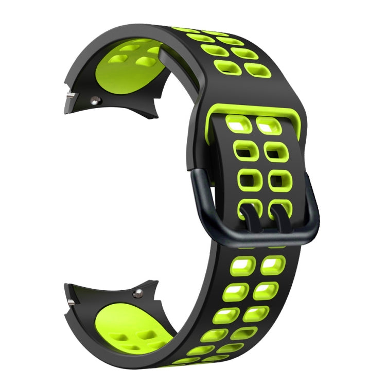 Bracelet de rechange en silicone bicolore à trou à double rangée, For Samsung Galaxy Watch4 40mm / 44mm