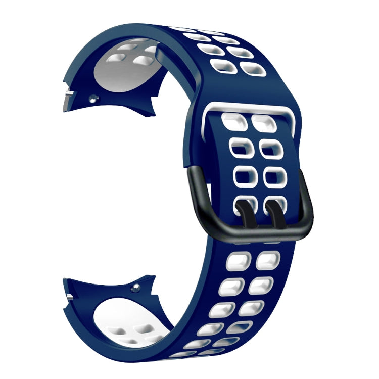 Bracelet de rechange en silicone bicolore à trou à double rangée, For Samsung Galaxy Watch4 40mm / 44mm