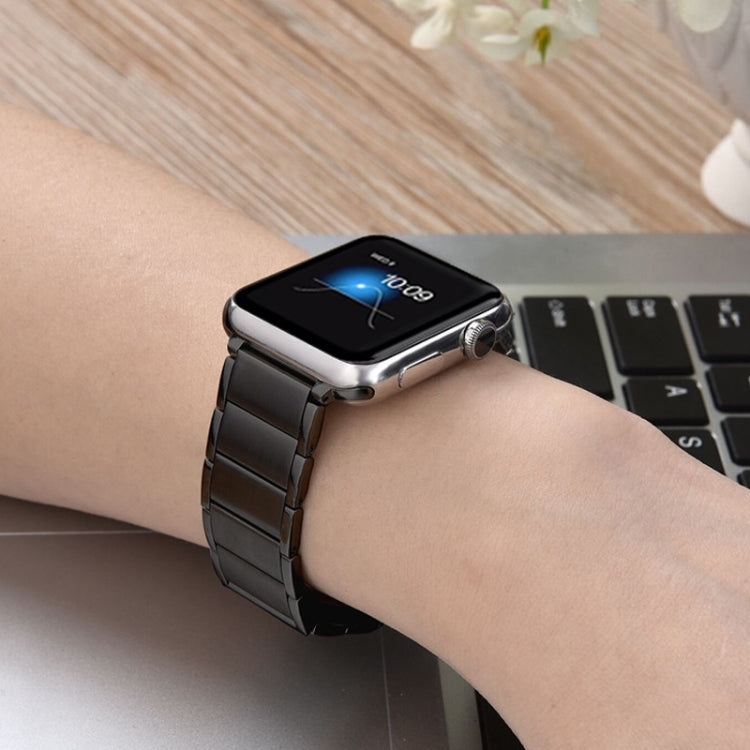 Bracelet de montre de remplacement en acier magnétique à joint en bambou pour la série Apple Watch, 7 41mm / 6&SE&5&4 40mm / 3&2&1 38mm, 7 45mm / 6&SE&5&4 44mm / 3&2&1 42mm