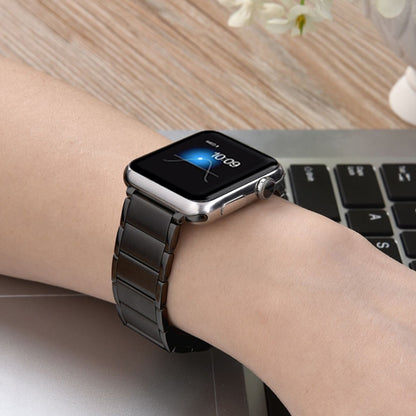 Bracelet de montre de remplacement en acier magnétique à joint en bambou pour la série Apple Watch, 7 41mm / 6&SE&5&4 40mm / 3&2&1 38mm, 7 45mm / 6&SE&5&4 44mm / 3&2&1 42mm