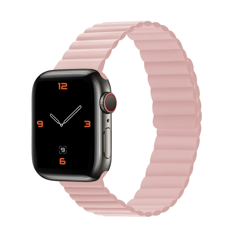 Bracelet de montre à sangle courte intégrée magnétique en silicone pour la série Apple Watch, 7 41mm / 6&SE&5&4 40mm / 3&2&1 38mm, 7 45mm / 6&SE&5&4 44mm / 3&2&1 42mm