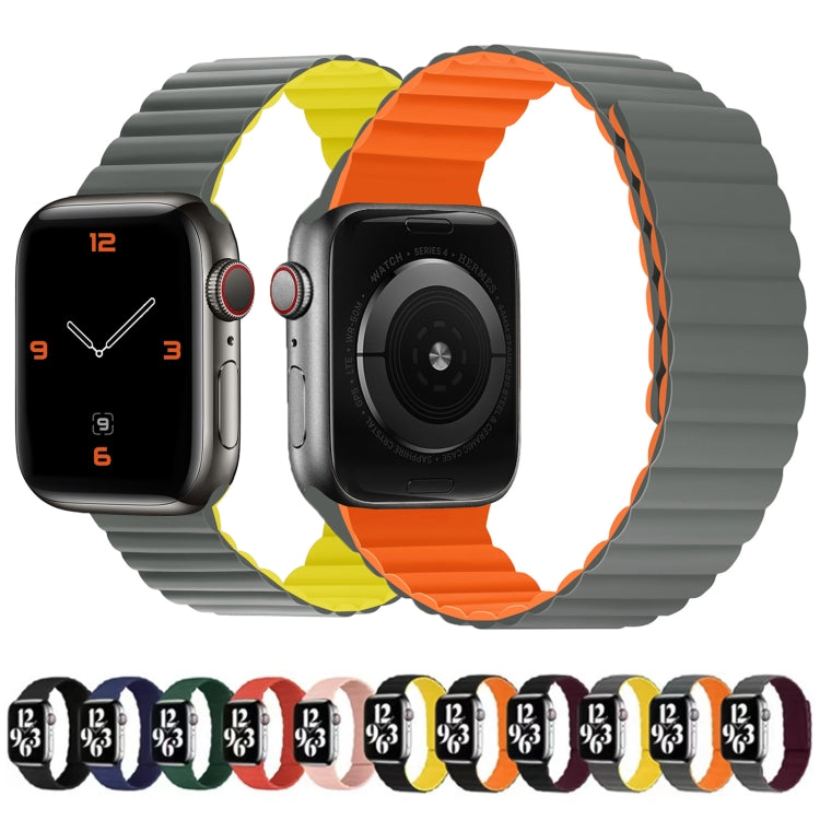 Bracelet de montre à sangle courte intégrée magnétique en silicone pour la série Apple Watch, 7 41mm / 6&SE&5&4 40mm / 3&2&1 38mm, 7 45mm / 6&SE&5&4 44mm / 3&2&1 42mm