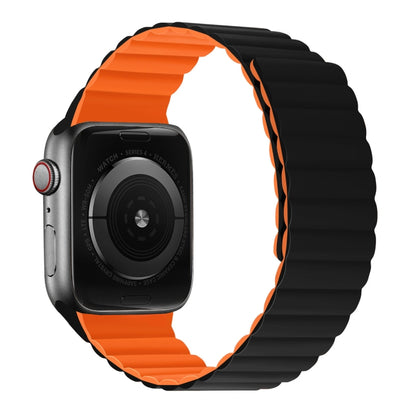 Bracelet de montre à sangle courte intégrée magnétique en silicone pour la série Apple Watch, 7 41mm / 6&SE&5&4 40mm / 3&2&1 38mm, 7 45mm / 6&SE&5&4 44mm / 3&2&1 42mm