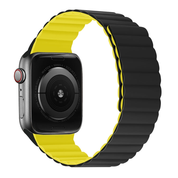 Bracelet de montre à sangle courte intégrée magnétique en silicone pour la série Apple Watch, 7 41mm / 6&SE&5&4 40mm / 3&2&1 38mm, 7 45mm / 6&SE&5&4 44mm / 3&2&1 42mm