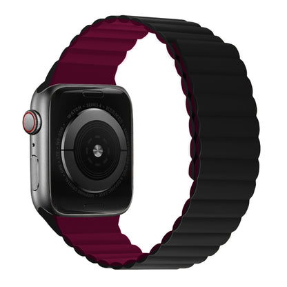 Bracelet de montre à sangle courte intégrée magnétique en silicone pour la série Apple Watch, 7 41mm / 6&SE&5&4 40mm / 3&2&1 38mm, 7 45mm / 6&SE&5&4 44mm / 3&2&1 42mm