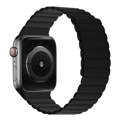 Bracelet de montre à sangle courte intégrée magnétique en silicone pour la série Apple Watch, 7 41mm / 6&SE&5&4 40mm / 3&2&1 38mm, 7 45mm / 6&SE&5&4 44mm / 3&2&1 42mm