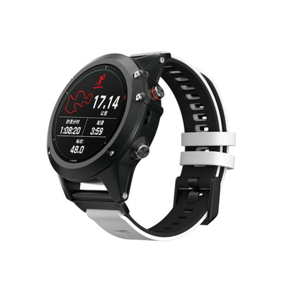 Bracelet de montre en silicone bicolore, For Garmin Fenix 6