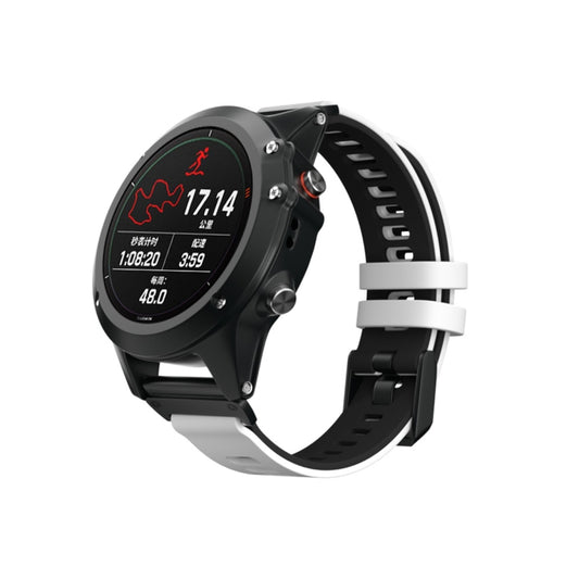 Bracelet de montre en silicone bicolore, For Garmin Fenix 6