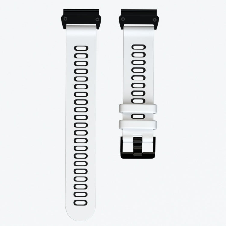 Bracelet de montre en silicone bicolore, For Garmin Fenix 6