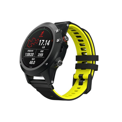 Bracelet de montre en silicone bicolore, For Garmin Fenix 6